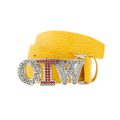 YELLOW CROC BELT