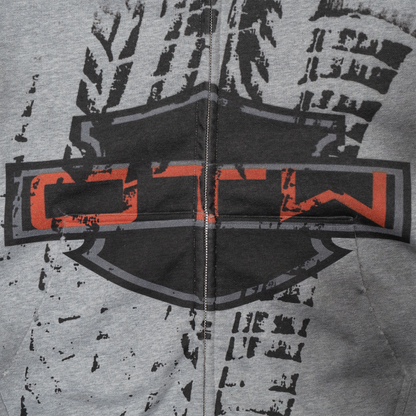 GREY BIKER ZIPUP