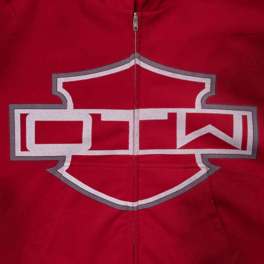 RED BIKER ZIPUP