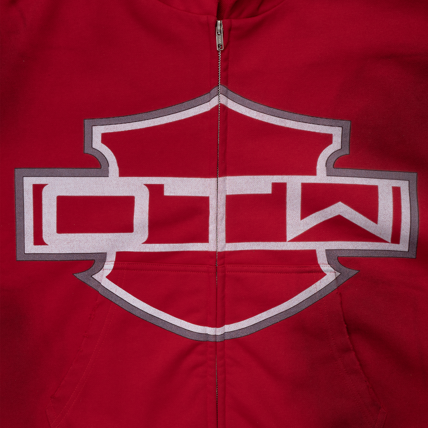 RED BIKER ZIPUP