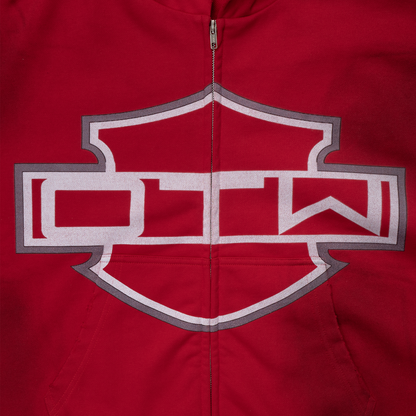 RED BIKER ZIPUP