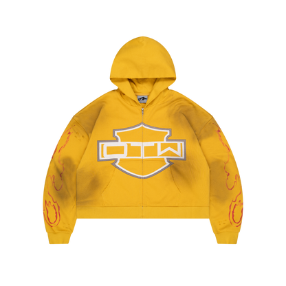 YELLOW BIKER ZIP