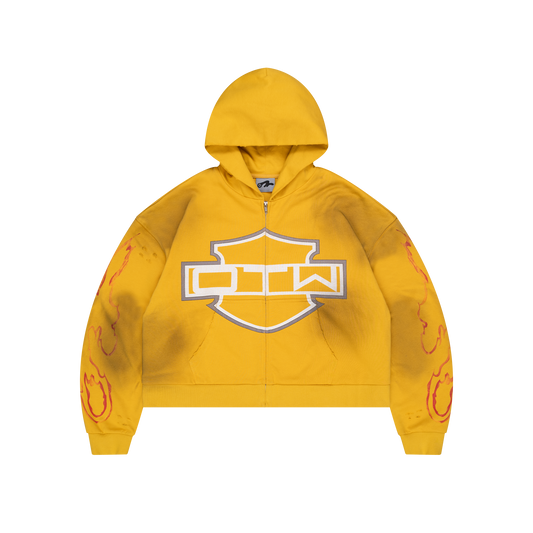 YELLOW BIKER ZIP