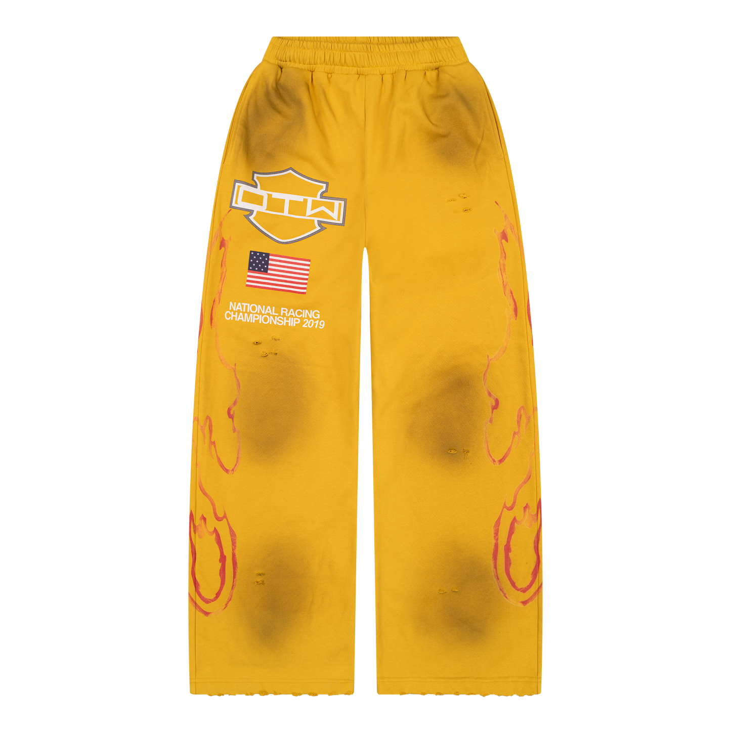 YELLOW BIKER SWEATS