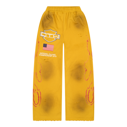YELLOW BIKER SWEATS
